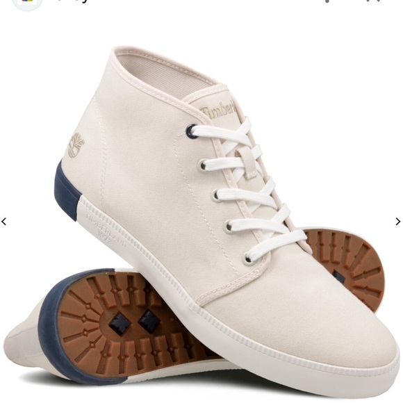 Timberland White and Brown Sneakers with Classic Design - Picture 1 of 9